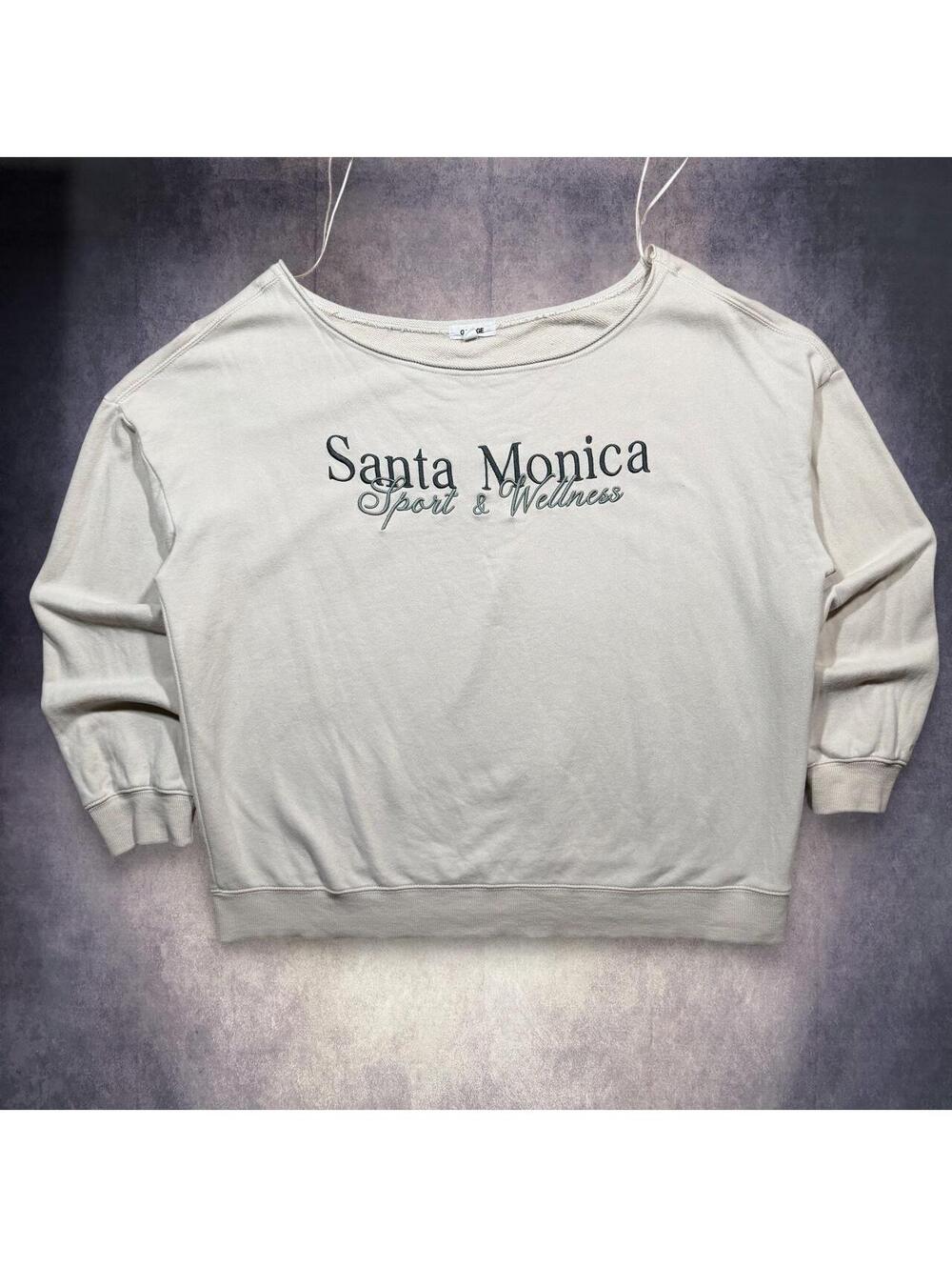 Garage off the shoulder cropped sweatshirt
